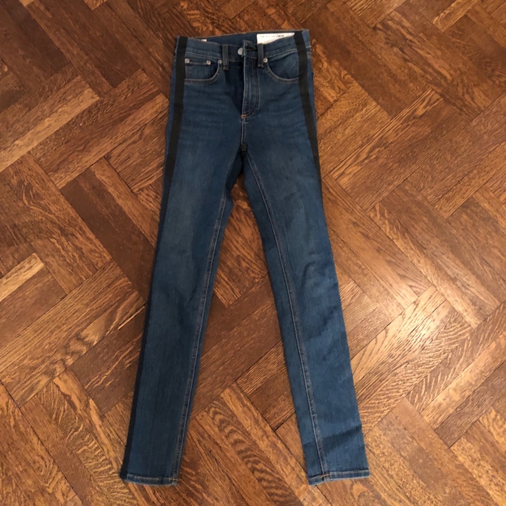 Rag and bone high rise ankle skinny